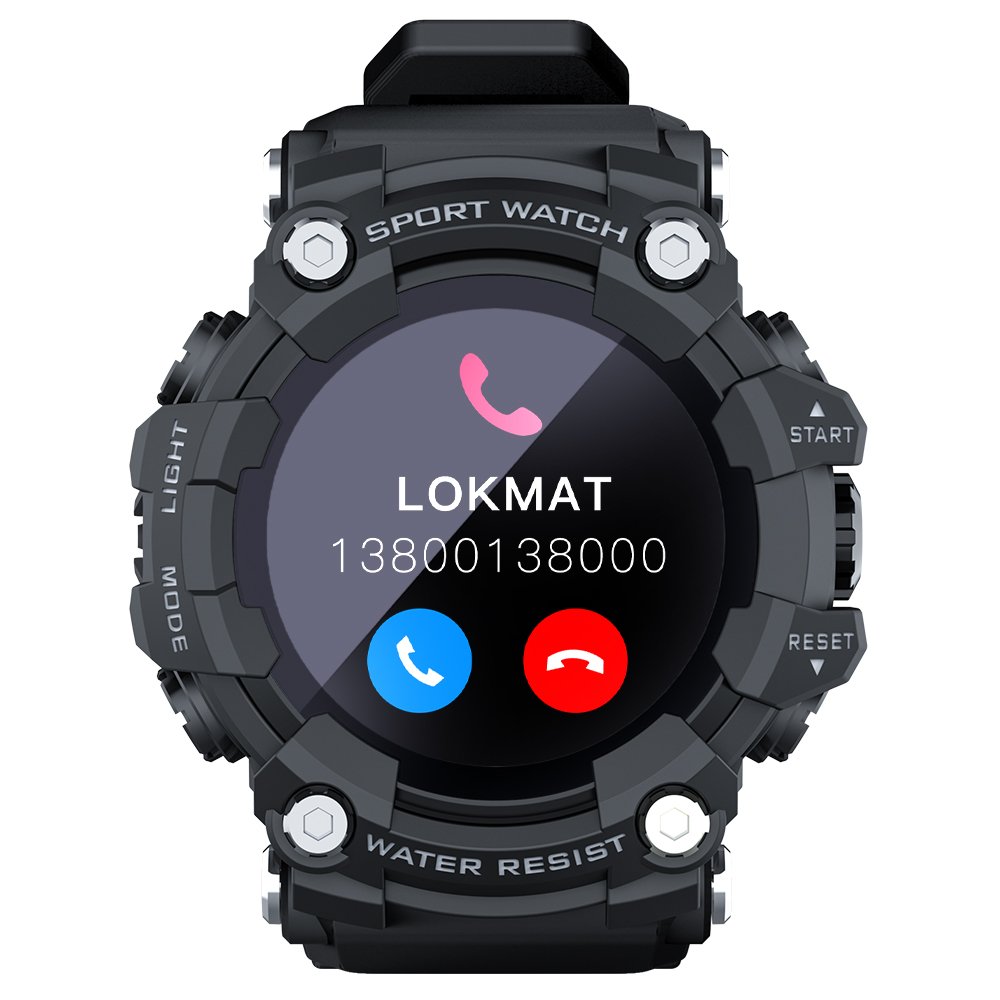 Factory Wholesales Lokmat Attack Full Touch Screen Fitness Tracker Smartwatch Heart Rate Monitor Smart Watch Men