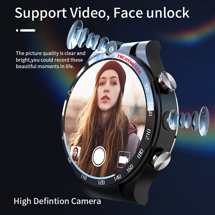 High Density Detachable Strap Design Customize Support Gps 4G Phone Smart Watch