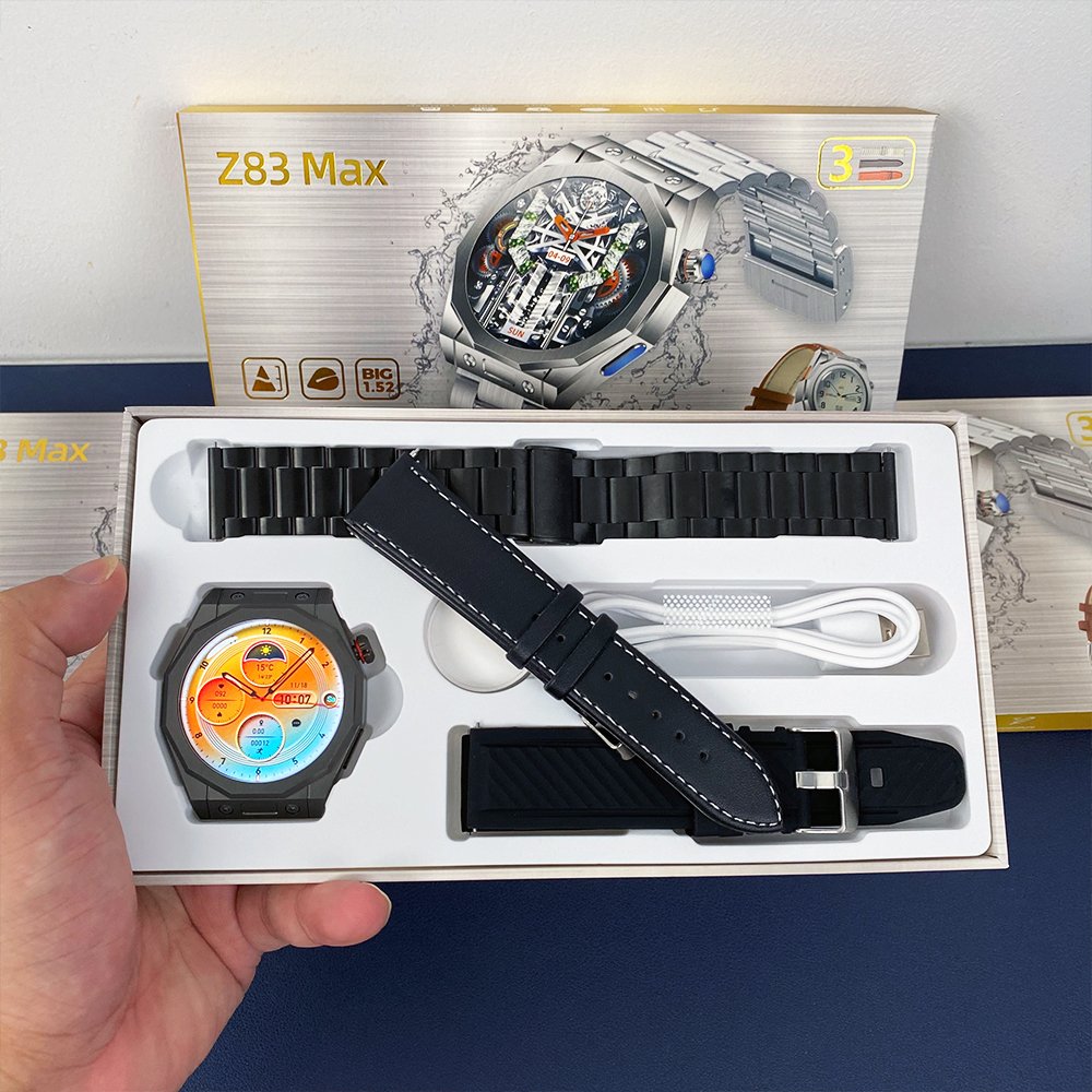 Z83 Max Sport Smart Watch Men 1.52 Inch Full Screen Touch BT Call Music Health Fitness Tracker IP68 Reloj Watch