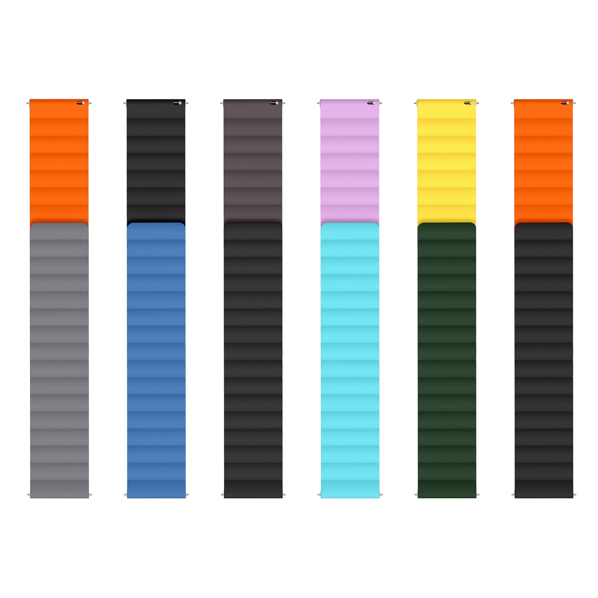 RYB Soft Magnetic Silicone Watch Strap For Smart Watch 20mm 22mm