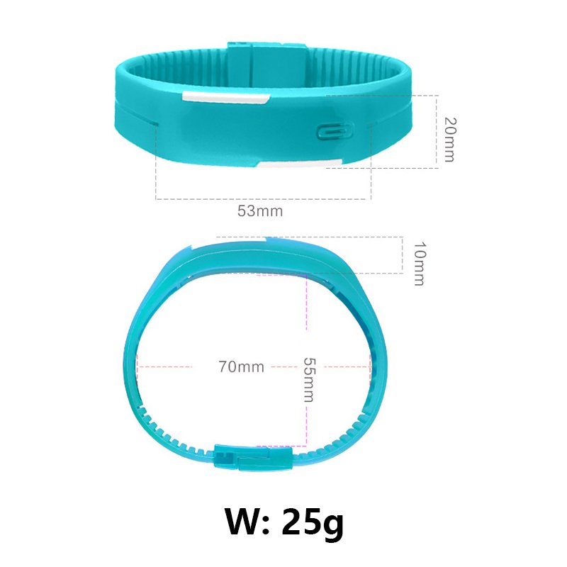 Red Light Digital LED Electronic Watch Children Boys And Girls Students Silica Gel Touch Waterproof Wristband Bracelet