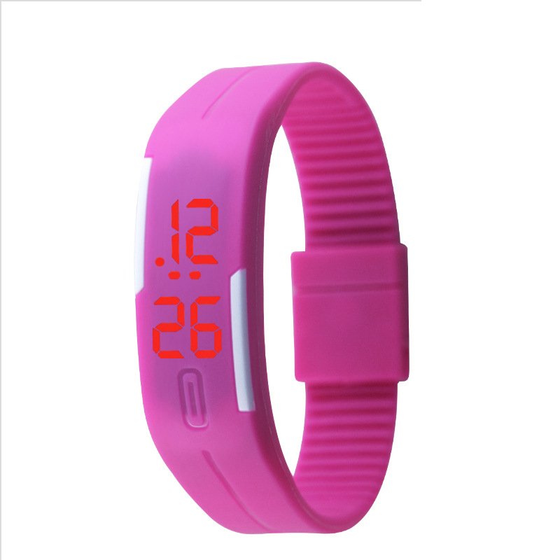 Red Light Digital LED Electronic Watch Children Boys And Girls Students Silica Gel Touch Waterproof Wristband Bracelet