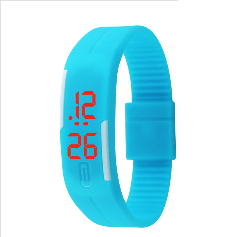 Red Light Digital LED Electronic Watch Children Boys And Girls Students Silica Gel Touch Waterproof Wristband Bracelet