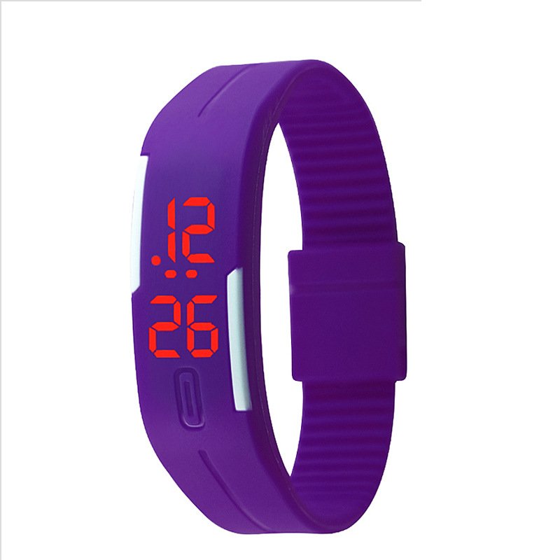 Red Light Digital LED Electronic Watch Children Boys And Girls Students Silica Gel Touch Waterproof Wristband Bracelet