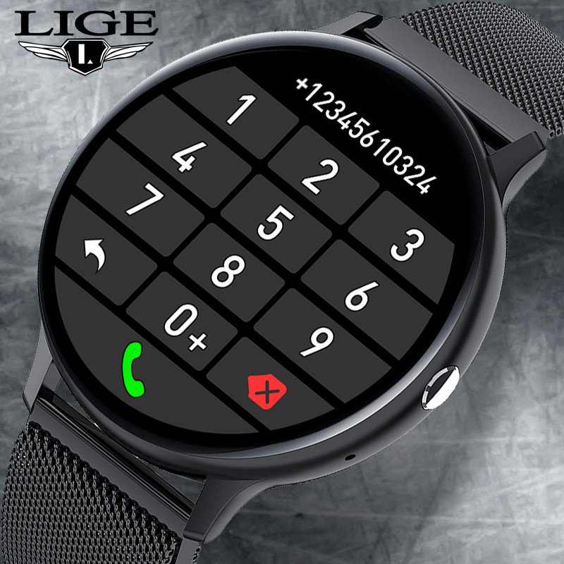 LIGE 2021 Dial Call Smart Watch Men Full Touch Dial Call Fitness Tracker IP67 Waterproof 4G ROM Smartwatch for women