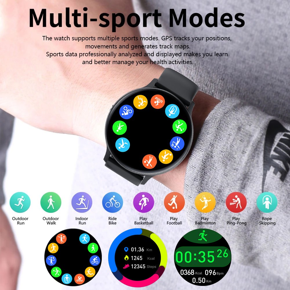 LIGE 2021 Dial Call Smart Watch Men Full Touch Dial Call Fitness Tracker IP67 Waterproof 4G ROM Smartwatch for women