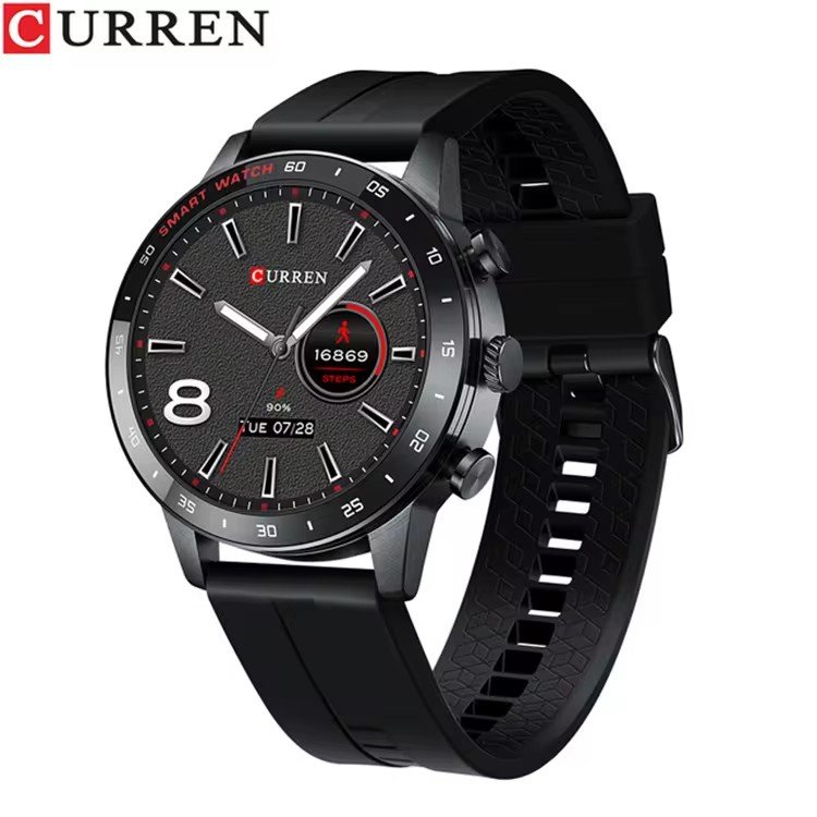 New arrival 2024 Curren Fashion smart watch 6001 for Android IOS hear rate monitor Fitness Tracker Health Smart Men's Watch