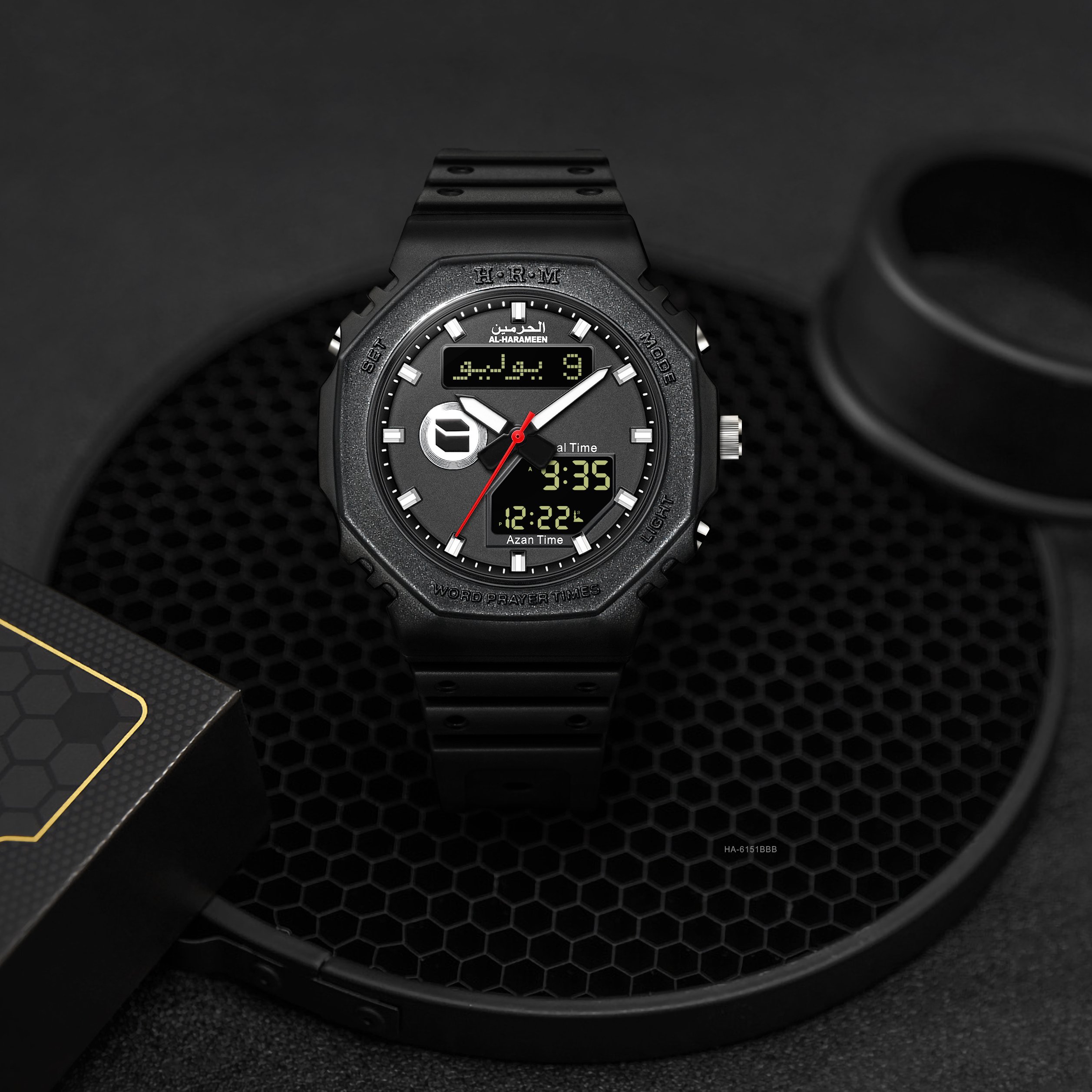 New release Factory Sale Unisex alfajr sport analog digital watch with 5 times azan prayer time
