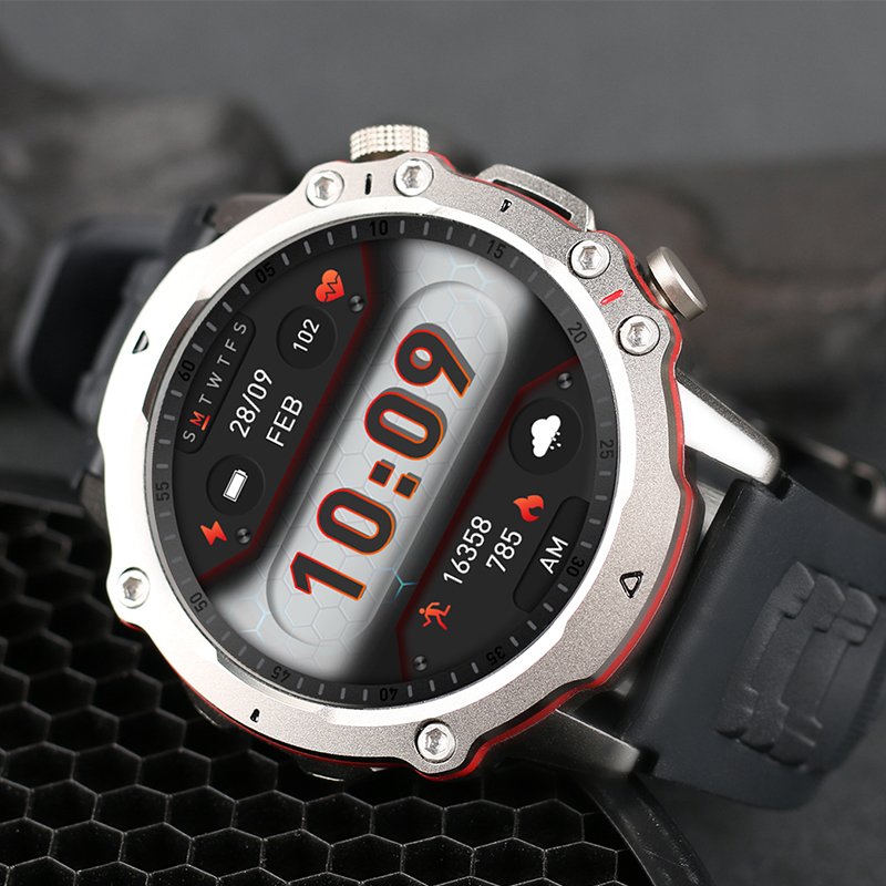 FW09 Measure multiple skin color heart rate blood oxygen BT talk smart watch with encoder 1.43 inch AMOLED resolution 466*466