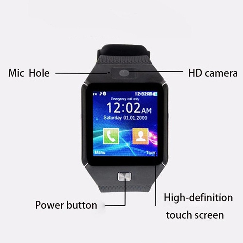 2024 Smart Watch DZ09 BT Wrist Smartwatch Support SIM/TF Card Wristwatch For Android Phone