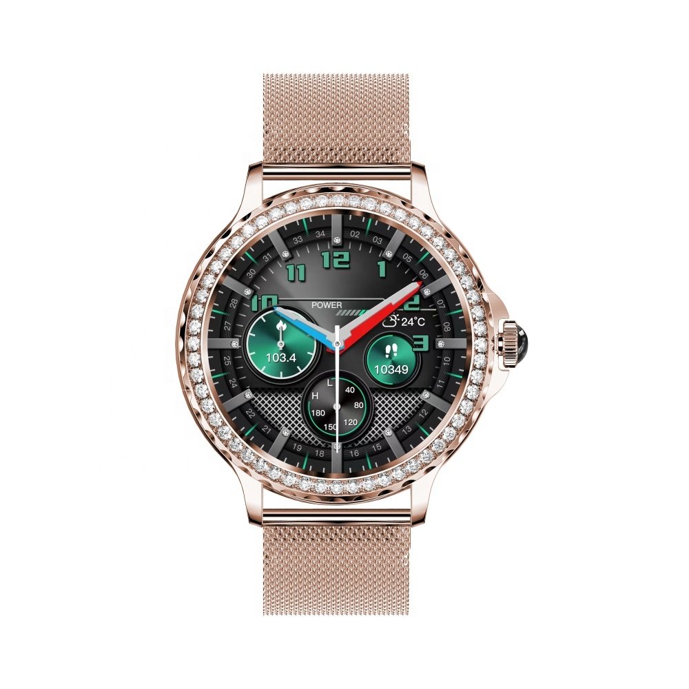 NX19 Ladies Smart Watch Women 2023 1.3" IPS Round Dial Sport BT Call Fitness Tracker Heart Rate Smartwatch for Android IOS