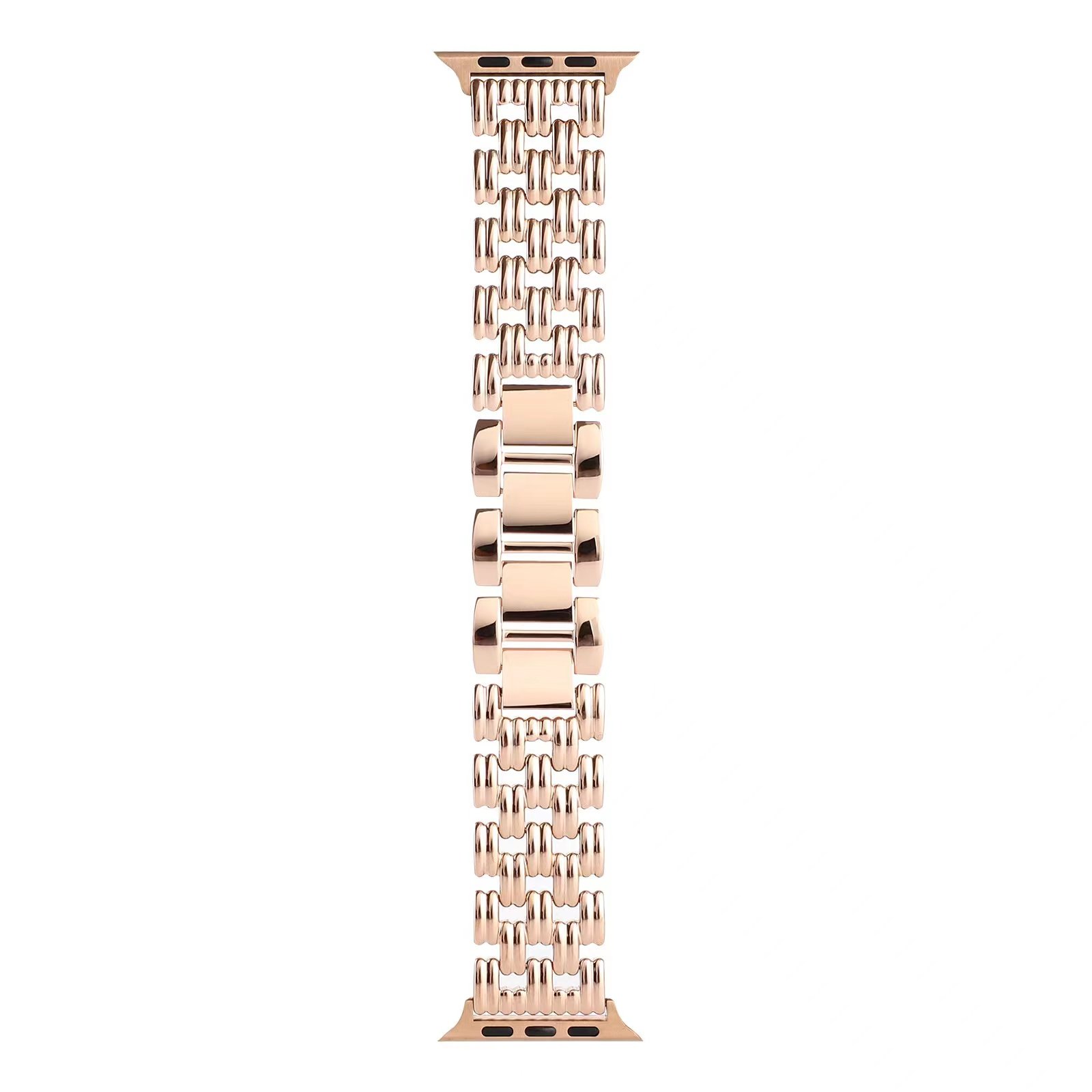 Bright Metal Wristband Stainless Steel Smart Watch Dressy Band Strap For Apple Watch Band Acero Inoxidable Gold Plated 41mm 45mm