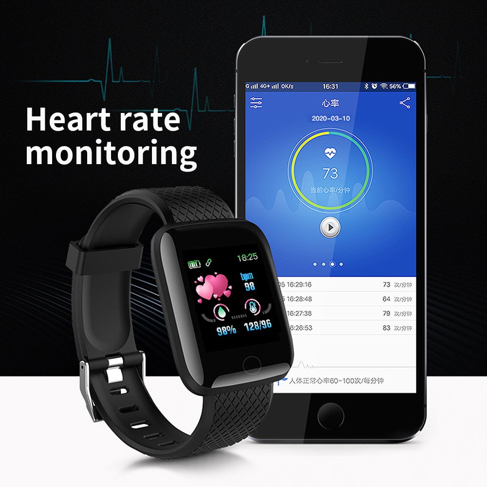 2022 fashion 116 Plus D13 Android Sports Heart Rate Sleep Monitoring IP67 Waterproof Smart Watch