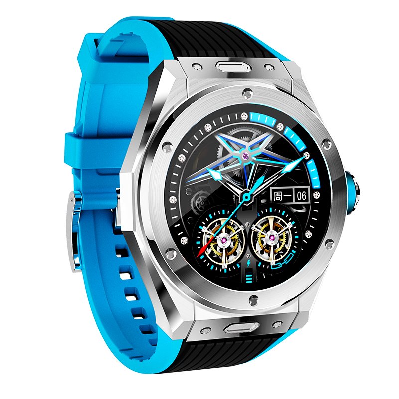 Full Round Screen Sports Smart Watch 2022 Metal Case Watch Black Fitness Clock Blue Radio Metal Sports Watch