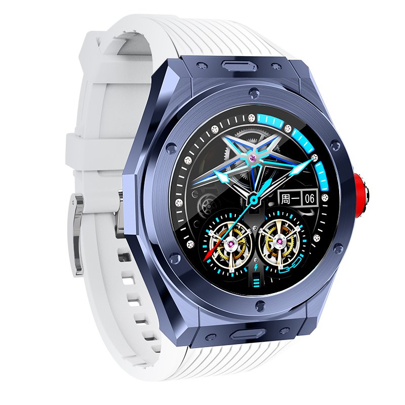 Full Round Screen Sports Smart Watch 2022 Metal Case Watch Black Fitness Clock Blue Radio Metal Sports Watch