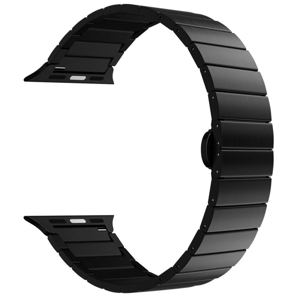KeepWin Luxury One Bead Chain Solid Metal Strap for Apple Stainless Steel watch Band Series 9 8 7 6 5 4 3 2 1