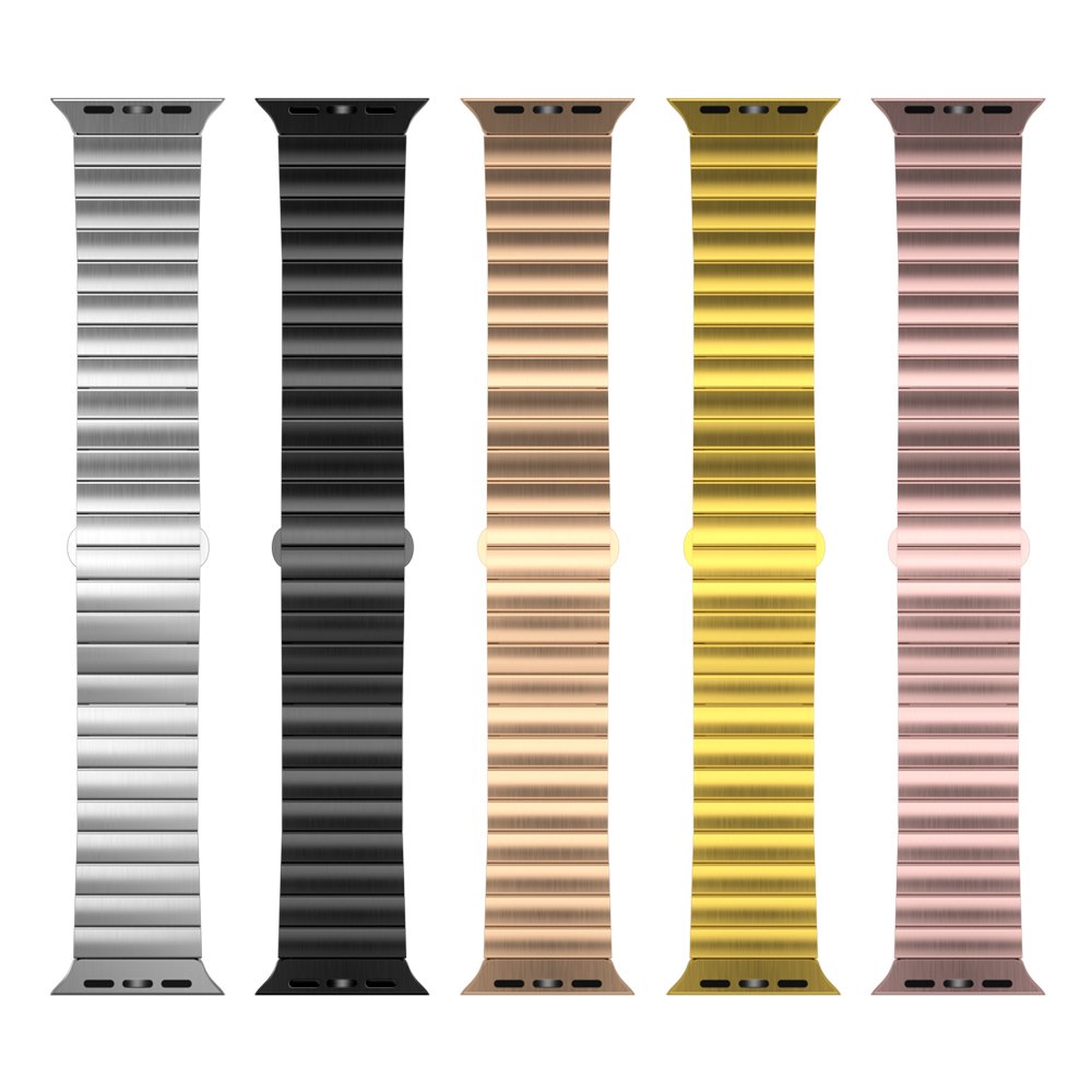 KeepWin Luxury One Bead Chain Solid Metal Strap for Apple Stainless Steel watch Band Series 9 8 7 6 5 4 3 2 1