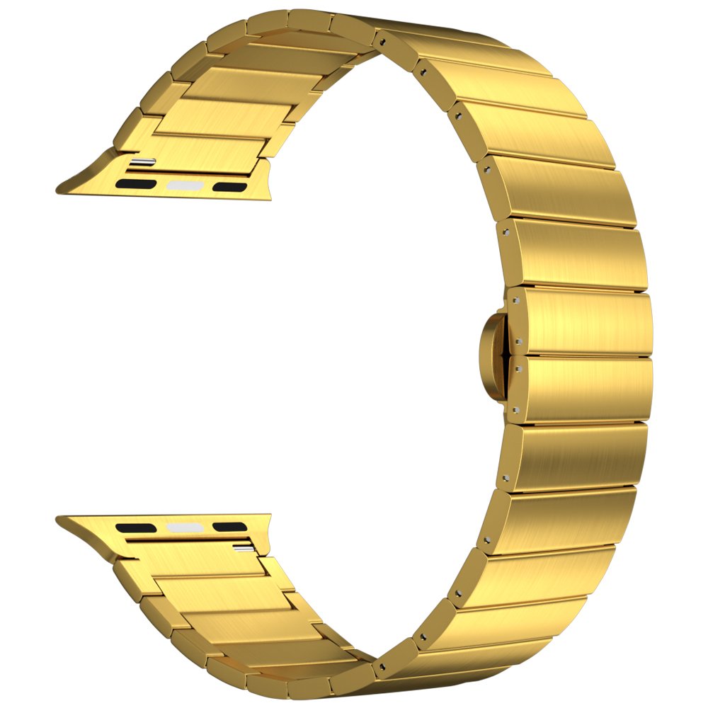 KeepWin Luxury One Bead Chain Solid Metal Strap for Apple Stainless Steel watch Band Series 9 8 7 6 5 4 3 2 1