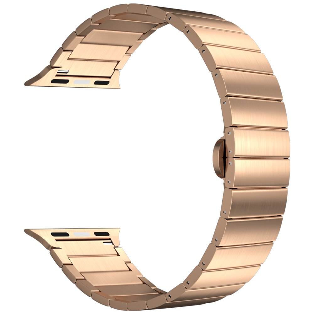 KeepWin Luxury One Bead Chain Solid Metal Strap for Apple Stainless Steel watch Band Series 9 8 7 6 5 4 3 2 1