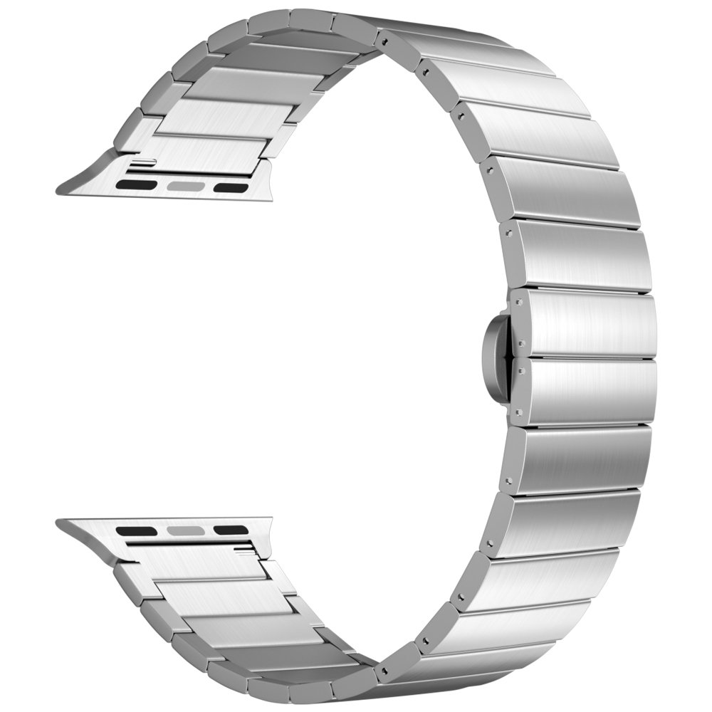 KeepWin Luxury One Bead Chain Solid Metal Strap for Apple Stainless Steel watch Band Series 9 8 7 6 5 4 3 2 1