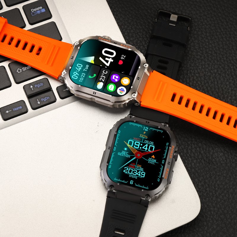Hot 2023 Outdoor Smart Watch K57 Pro, Alloy Case 1.96inch Display Battery 400mAh BT Calls Smart Voice Fitness Tracker