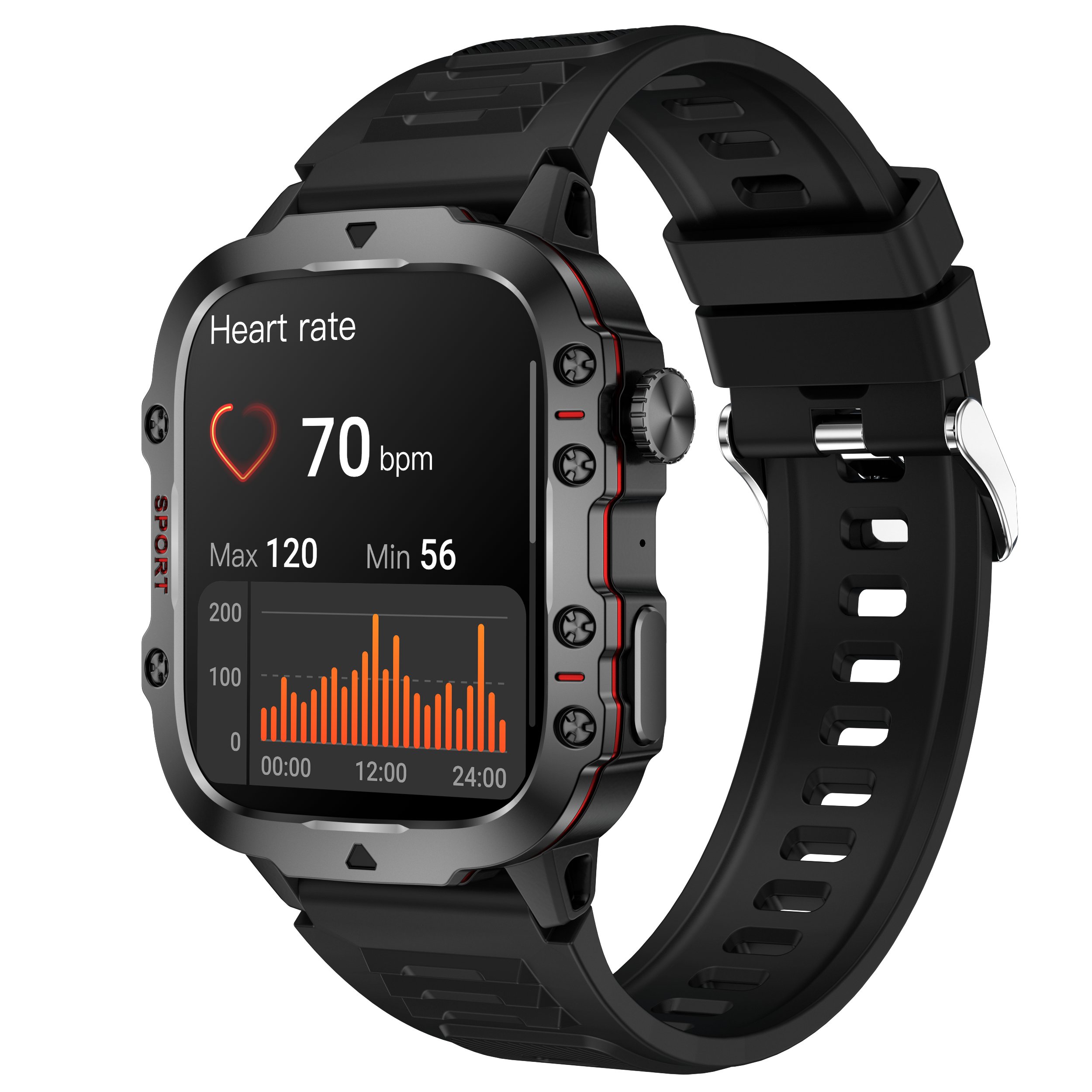 Outdoor Sport Smart Watch QX11 1.96" SOS Emergency Call 420mAh 100+ Sport Modes BO BP Sleep Tracker iP68 Waterproof Smartwatch