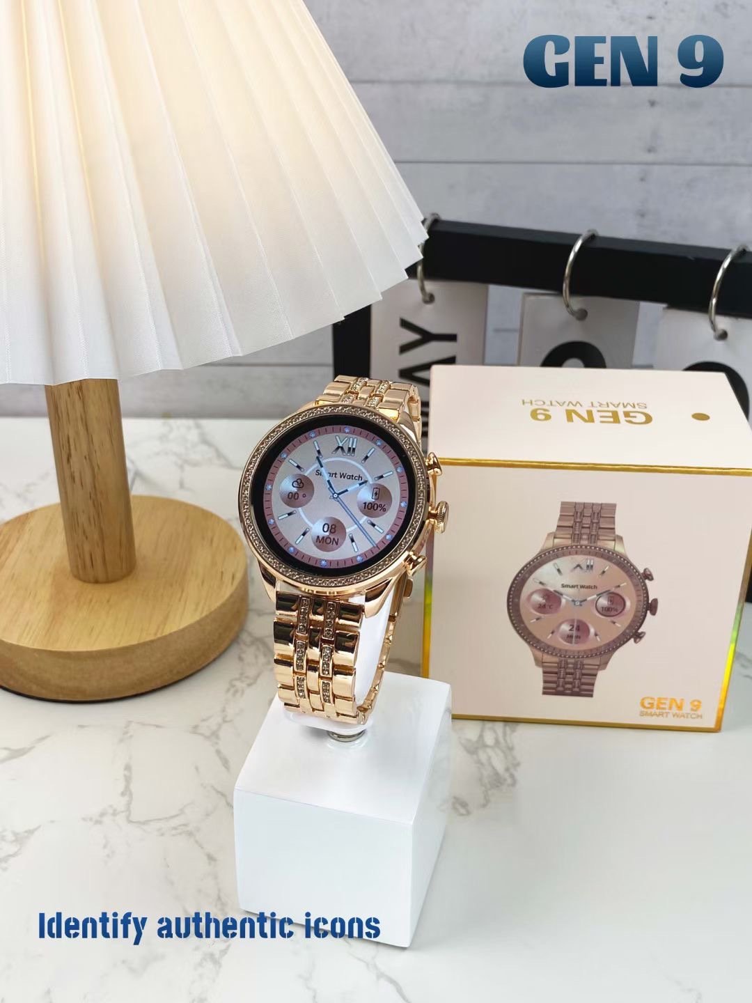 Beautiful Ladies Reloj Smart Watches Heart Rate Blood Pressure Weather Exercise with Multiple Sports GEN9 Smartwatch