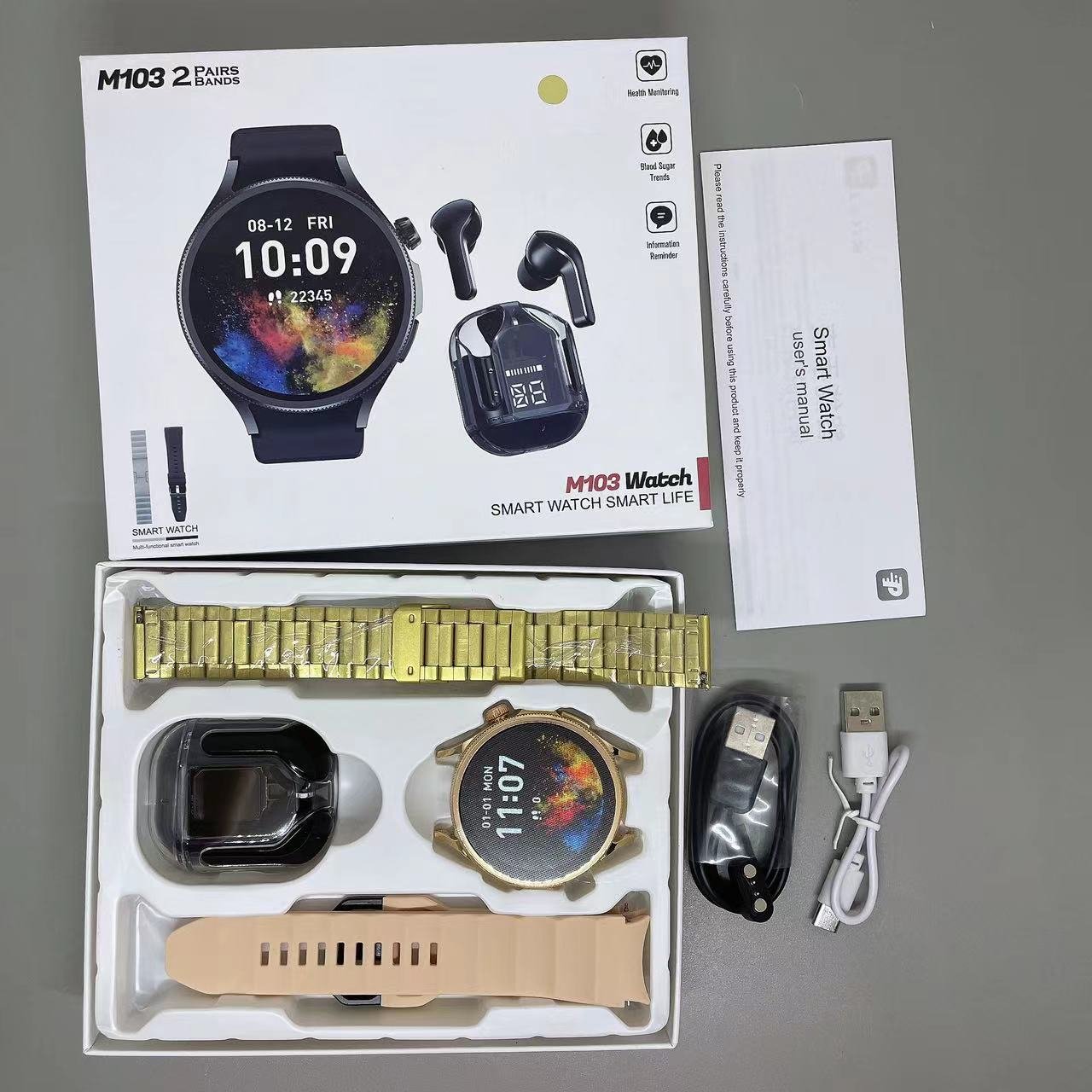 round shape smart watch m103 Fitness Tracker Bracelet Custom Watch For Android IOS round Smartwatch for sports