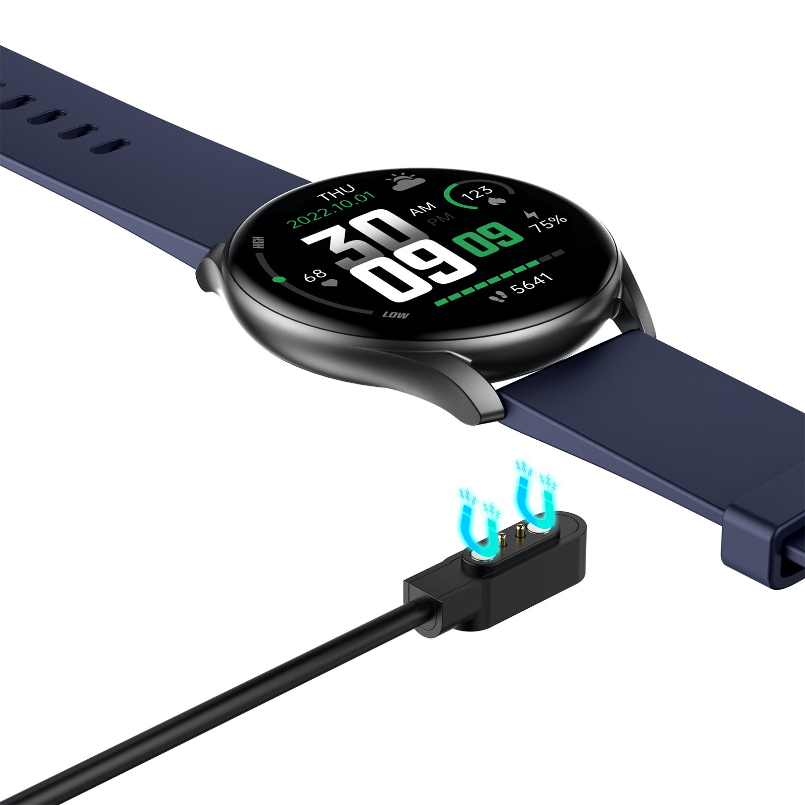 New GTS1 Smart Watches 1.3 Inch Full Touch Screen Blood Pressure Monitoring Smart Call Music Sports Multifunctional SmartWatch