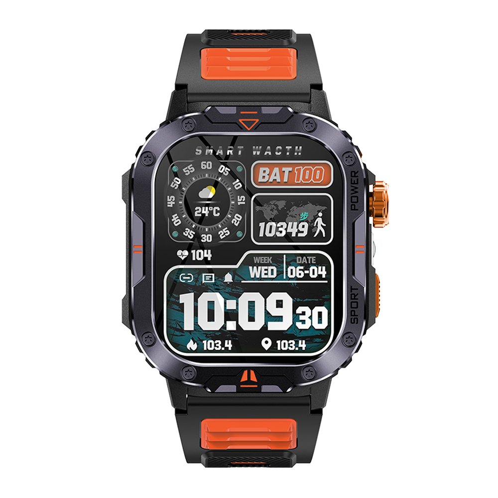 2024 NX20 Outdoor Smart Watch 2.0Inch 400mAH Health Monitoring Local Recording Health with Flashlight For Men