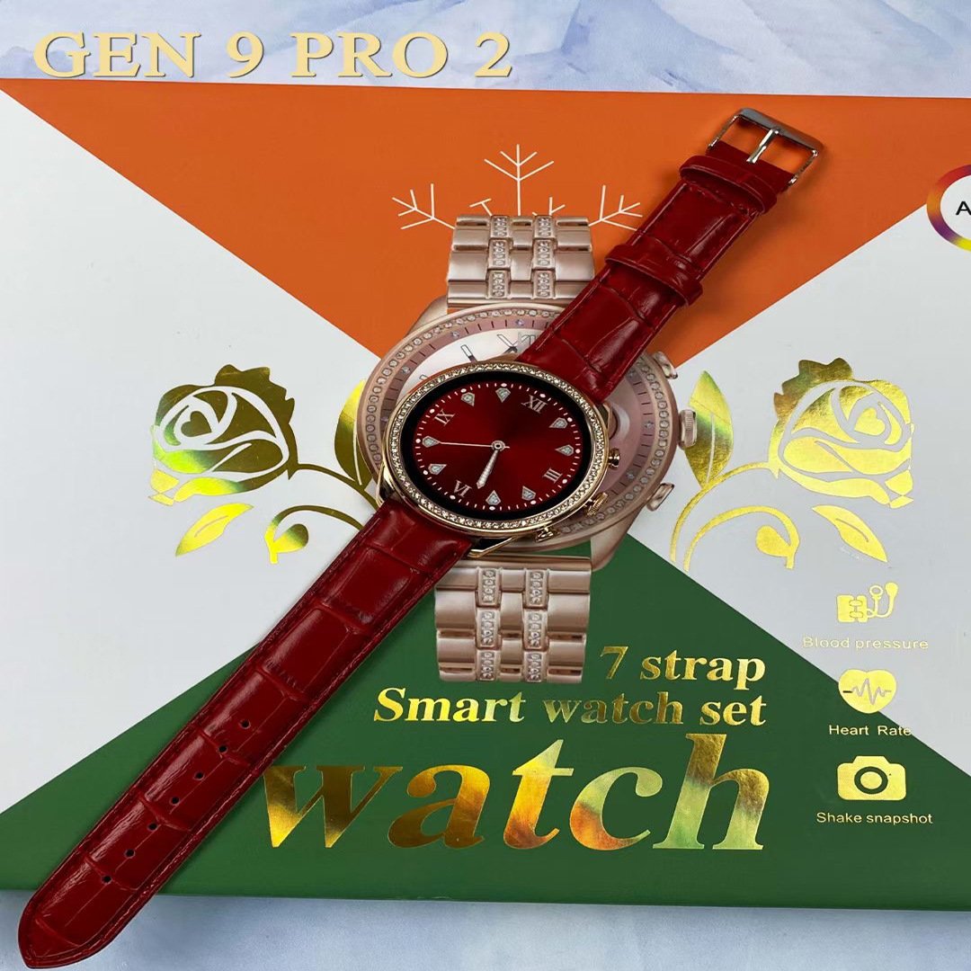 2024 New Sports Bracelet GEN 9 PRO2 Smartwatch BT Call for Women Temperament Watch Set with 7 Straps