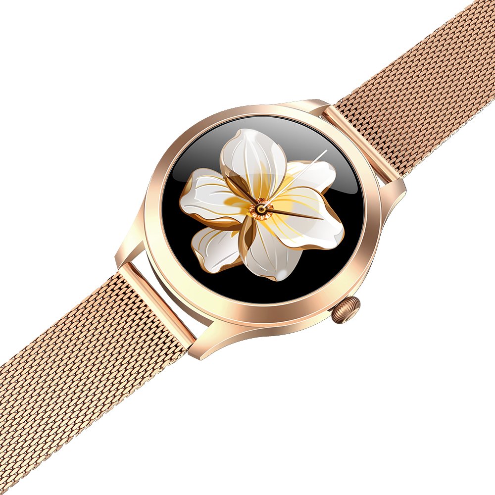 Kingwear KW10PRO Luxury Watch Women Fashion Rose Gold Waterproof Smart Watch for Ladies