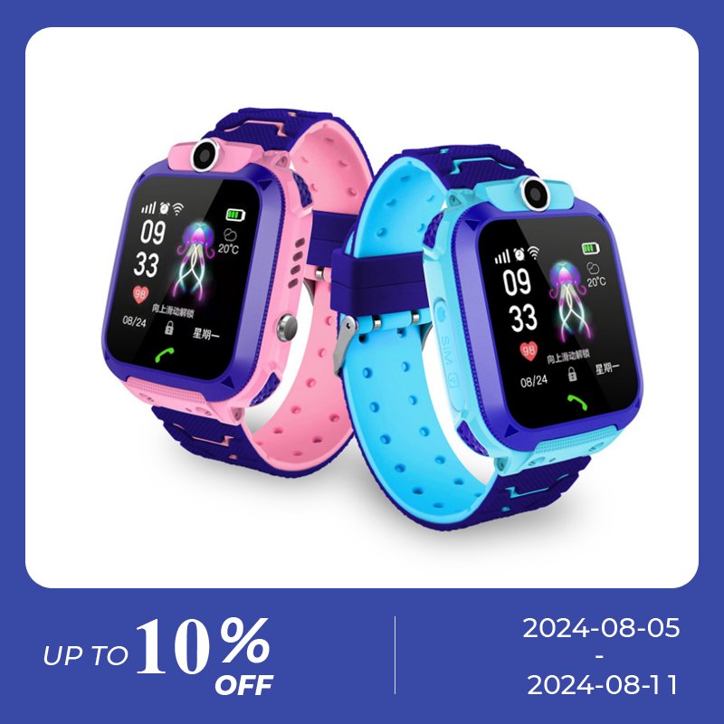 Hot Selling Q12 Kids Smart Watch support sim card SOS IP67 Waterproof Smart Phone Children Watch