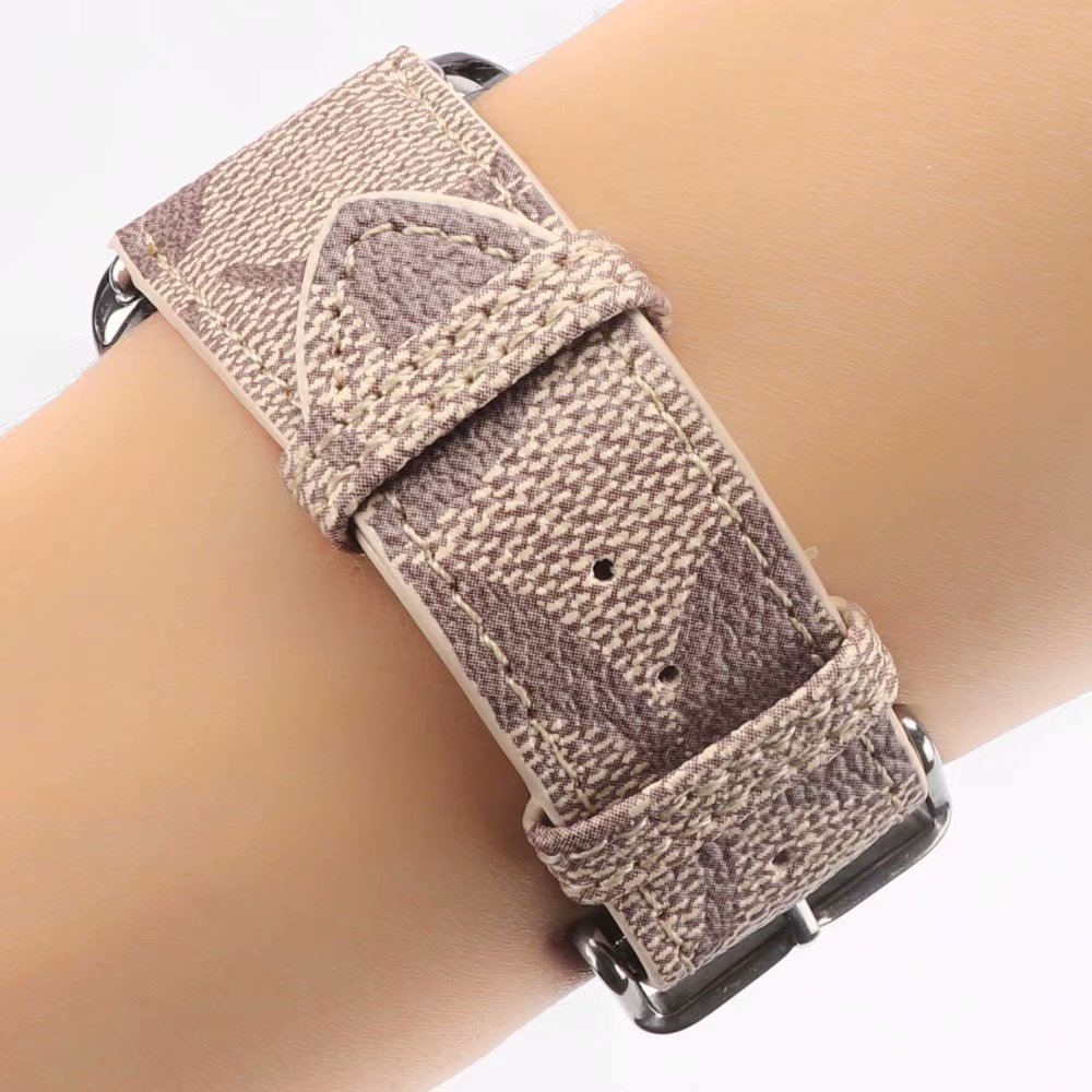 luxury PU leather watch band for iwatch series 6 5 SE designer Watch strap for apple Smart watches 38 40 42 44mm