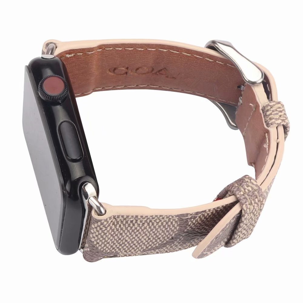 luxury PU leather watch band for iwatch series 6 5 SE designer Watch strap for apple Smart watches 38 40 42 44mm