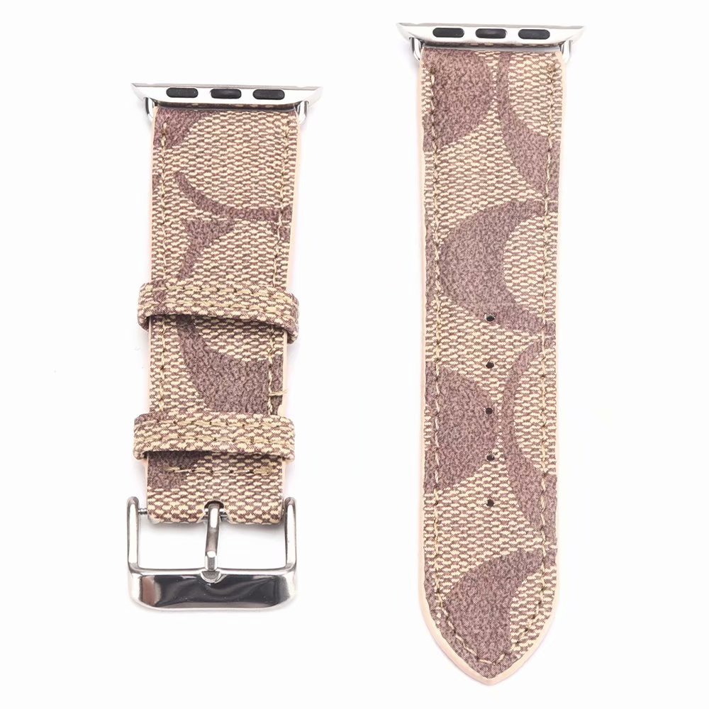 luxury PU leather watch band for iwatch series 6 5 SE designer Watch strap for apple Smart watches 38 40 42 44mm