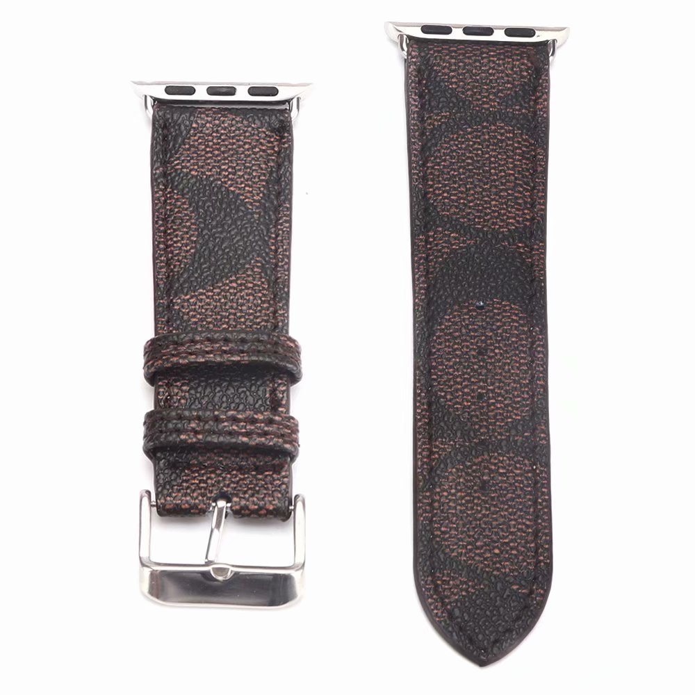 luxury PU leather watch band for iwatch series 6 5 SE designer Watch strap for apple Smart watches 38 40 42 44mm