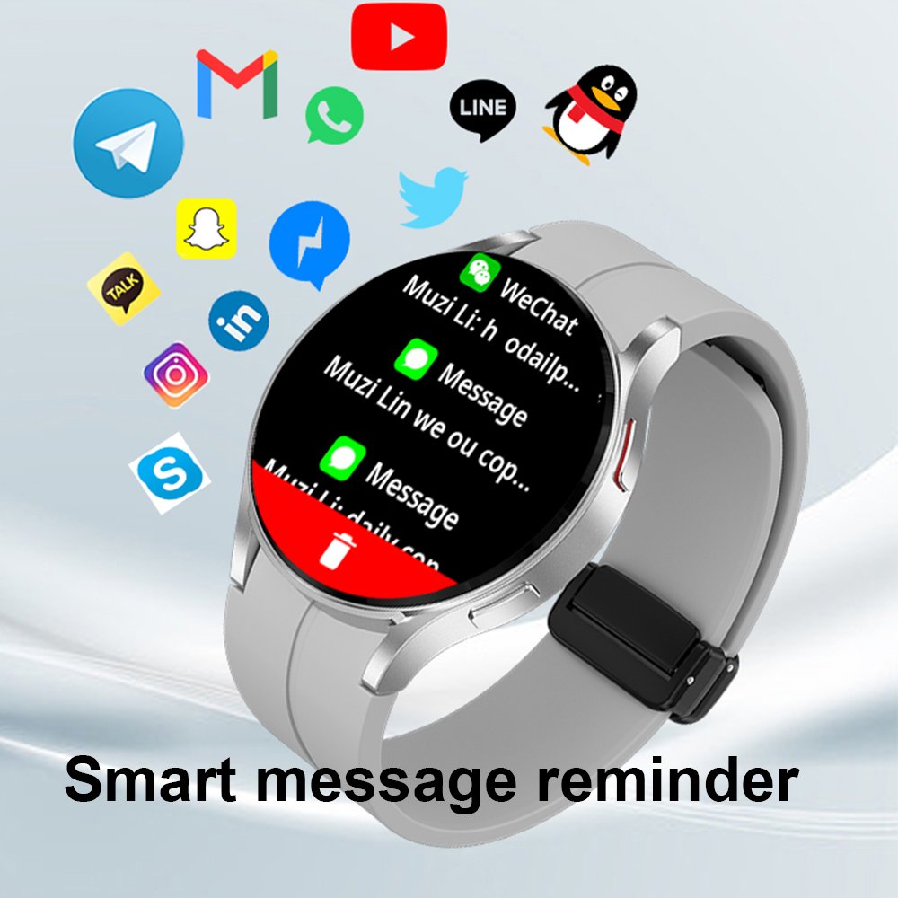 2024 smartwatch R6 PRO android BT call music fitness reply messages mujer men R6 PRO MAX round smart watch R6pro