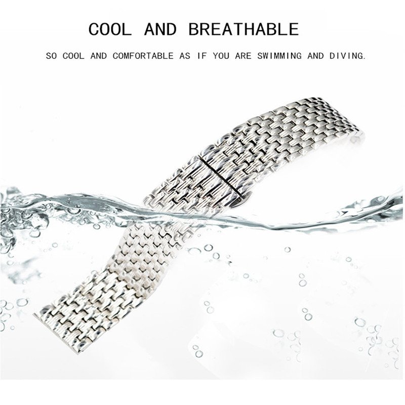 New arrival 22 mm nine beads 304 stainless steel solid changeable watch strap for smart watch smart bracelet