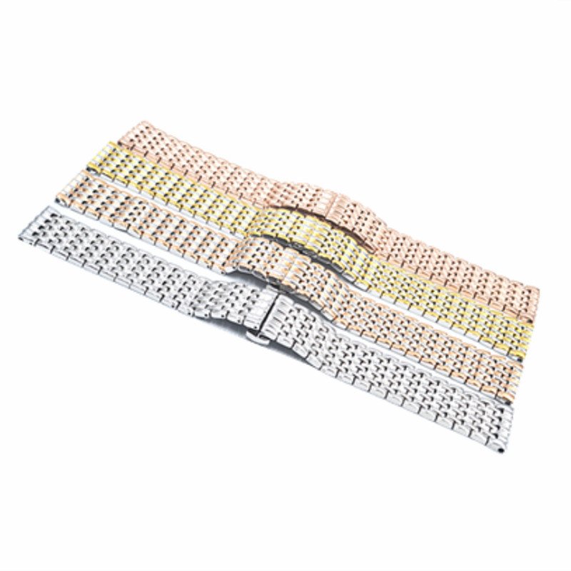 New arrival 22 mm nine beads 304 stainless steel solid changeable watch strap for smart watch smart bracelet