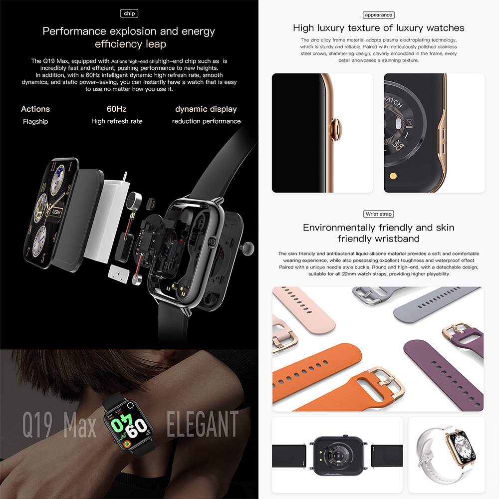 Branded smartwatch watches manufactured OEM wristwatch Q19 MAX smart bracelet sports relojes smart watch Q19 MAX