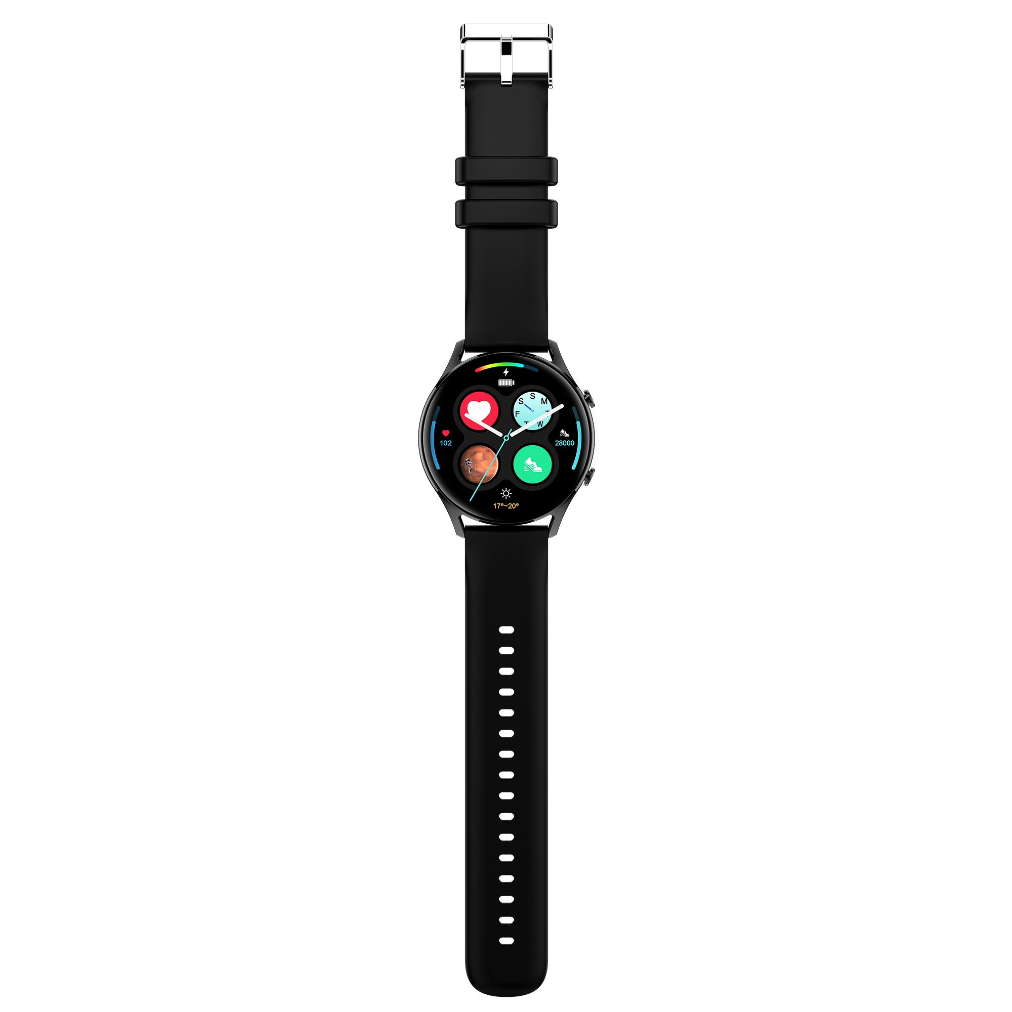 New Multifunctional Smart Watch 2023 Alloy Case Silicon Strap Smart Watch, Support Multiple Sports Modes