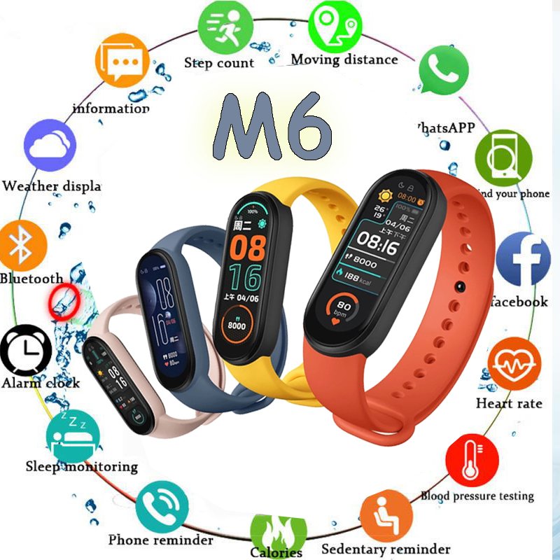 Cheap Price Global Version Sport Fitness Bracelet reloj Smart Watch Band 6 M6