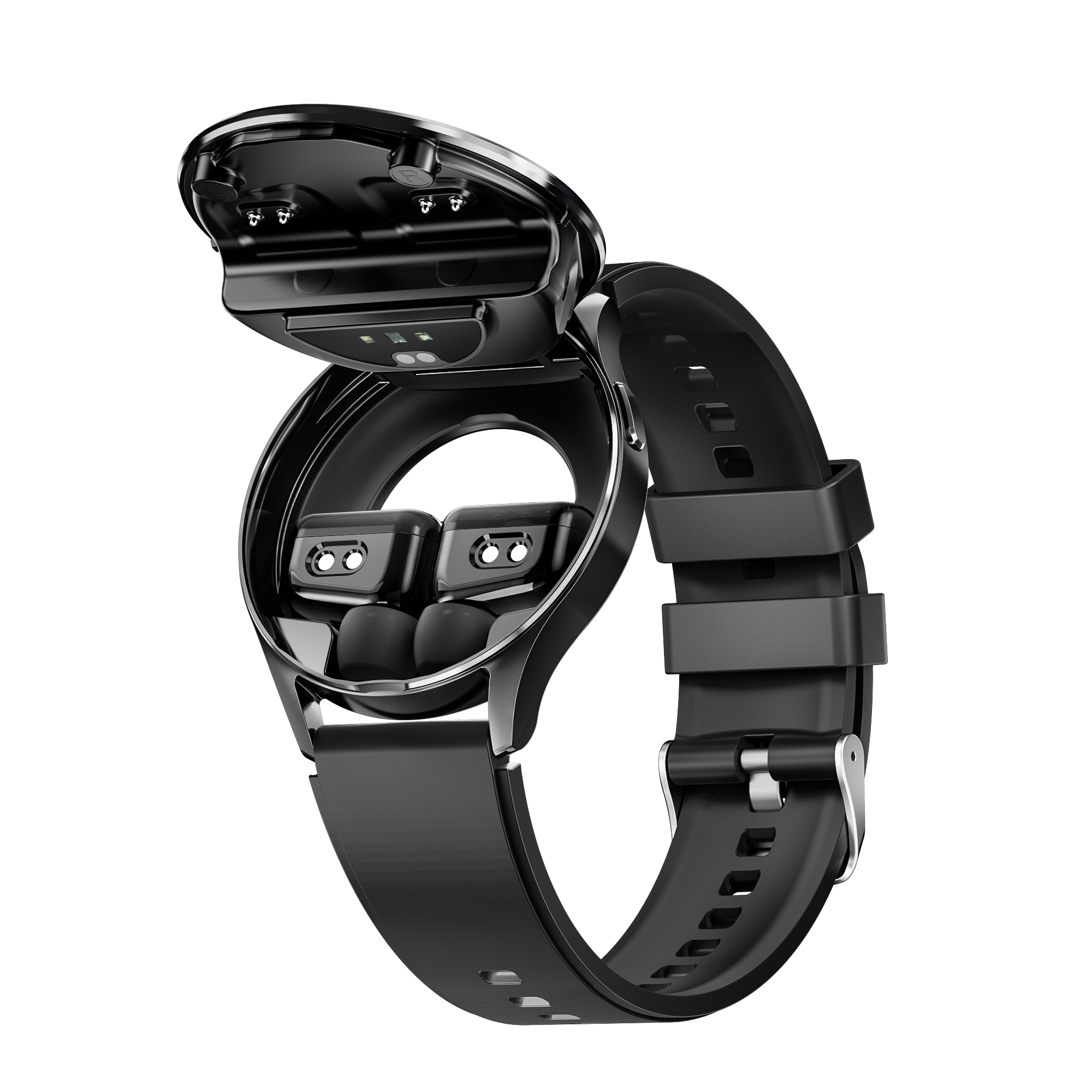 New Arrival 2 in 1 Smart Sport Watch Wireless Earphone Heart rate Monitor Large Screen Music Fitness Watch built-in earbuds