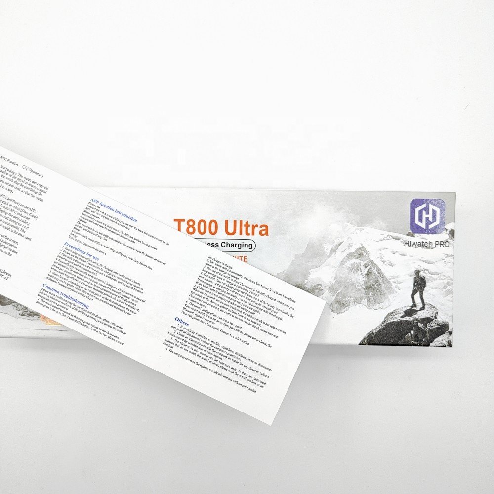 2024 T800 Ultra smartwatch 1.99 HD large screen BT call heart rate blood pressure blood oxygen smart watch T800 ultra