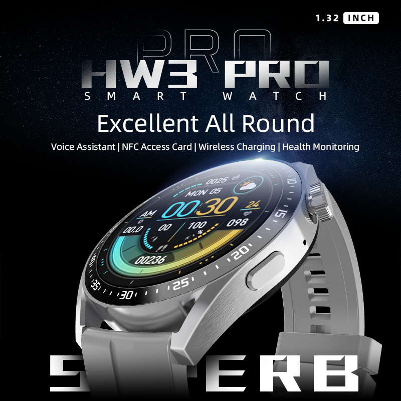 Hot Selling HW 3 pro smart watch men wireless charging smart watch HW3 pro Smart Watch touch screen round smartwatch