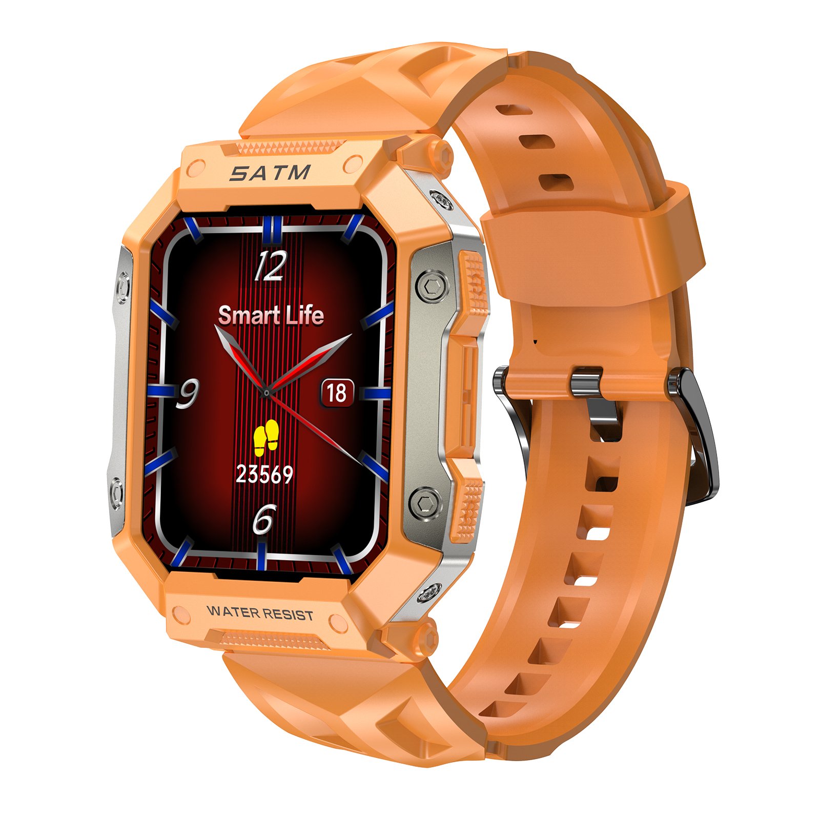 Large Battery Smart Watch Bluetooth Fitness Android Alloy Silica Gel IPS IP68 Waterproof Male 1.92 Inches Large Screen 330 Mah