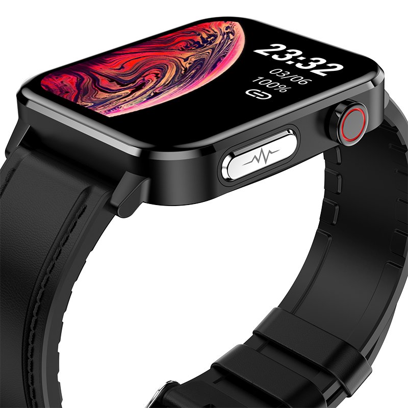 Men PPG ECG E86 Smart Watch With Body Temperature Heart Rate Blood Pressure Monitor Smartwatch 1.7inch Fitness Sports Watch E86