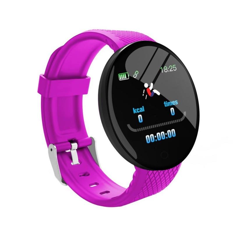 Low Prices Fitness Round Dial Sport Heart Rate Blood Pressure Children Smart Bracelet D18 Smart Watch