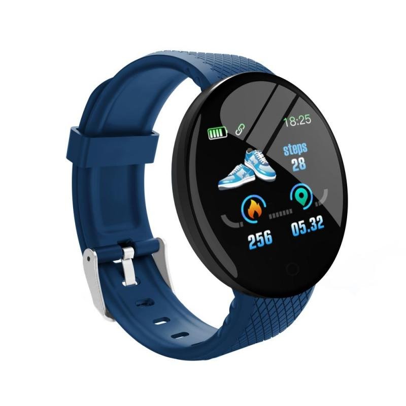 Low Prices Fitness Round Dial Sport Heart Rate Blood Pressure Children Smart Bracelet D18 Smart Watch